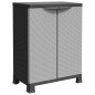 vidaXL Kunststoffschrank 68x39x92 cm Rattan-Design vidaXL Kunststoffschrank 68x39x92 cm Rattan-Design