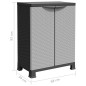 vidaXL Kunststoffschrank 68x39x92 cm Rattan-Design vidaXL Kunststoffschrank 68x39x92 cm Rattan-Design