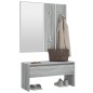 vidaXL Flurmöbel-Set Grau Sonoma Holzwerkstoff vidaXL Flurmöbel-Set Grau Sonoma Holzwerkstoff