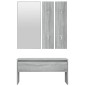 vidaXL Flurmöbel-Set Grau Sonoma Holzwerkstoff vidaXL Flurmöbel-Set Grau Sonoma Holzwerkstoff