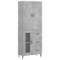 vidaXL Highboard Betongrau 69,5x34x180 cm Holzwerkstoff vidaXL Highboard Betongrau 69,5x34x180 cm Holzwerkstoff
