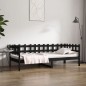 vidaXL Tagesbett Schwarz 90x200 cm Massivholz Kiefer vidaXL Tagesbett Schwarz 90x200 cm Massivholz Kiefer