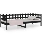 vidaXL Tagesbett Schwarz 90x200 cm Massivholz Kiefer vidaXL Tagesbett Schwarz 90x200 cm Massivholz Kiefer