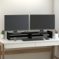 vidaXL Monitorständer Schwarz 100x27x15 cm Massivholz Kiefer vidaXL Monitorständer Schwarz 100x27x15 cm Massivholz Kiefer