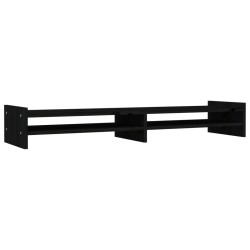 vidaXL Monitorständer Schwarz 100x27x15 cm Massivholz Kiefer