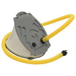 vidaXL Fußpumpe 26x18 cm PP und PE Grau und Gelb