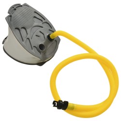 vidaXL Fußpumpe 26x18 cm PP und PE Grau und Gelb