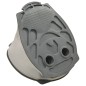 vidaXL Fußpumpe 26x18 cm PP und PE Grau und Gelb vidaXL Fußpumpe 26x18 cm PP und PE Grau und Gelb