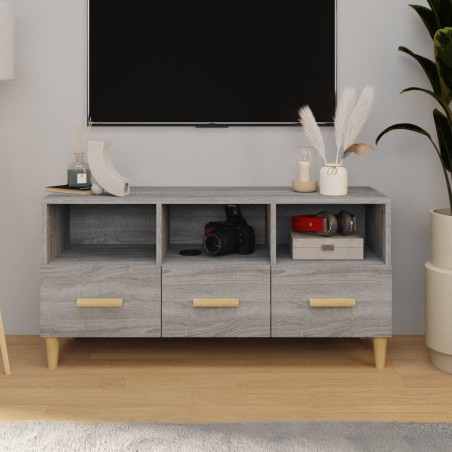 vidaXL TV-Schrank Grau Sonoma 102x36x50 cm Holzwerkstoff