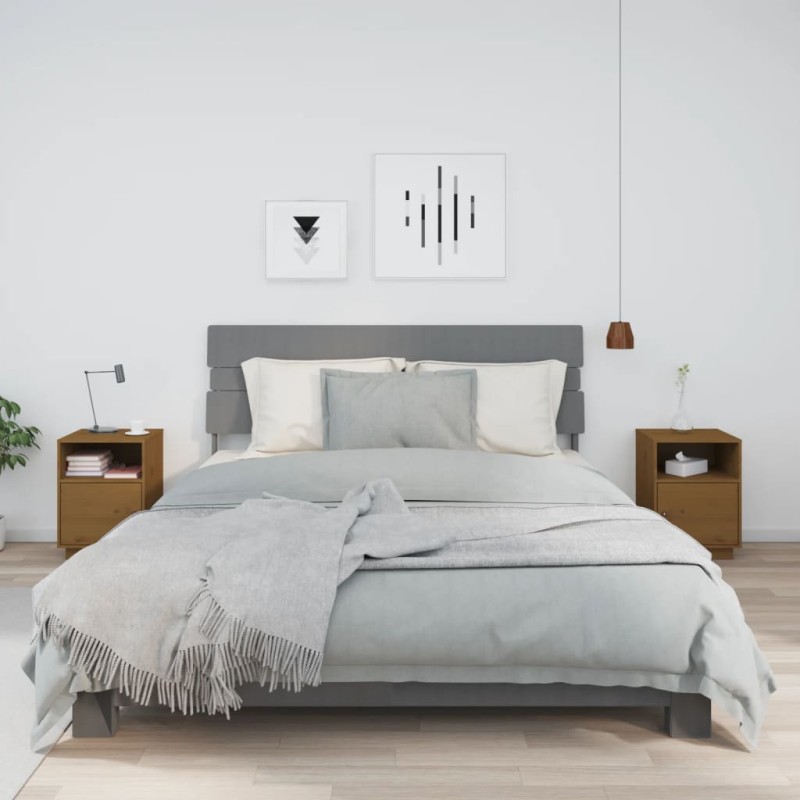 vidaXL Nachttische 2 Stk. Honigbraun 40x34x55 cm Massivholz Kiefer vidaXL Nachttische 2 Stk. Honigbraun 40x34x55 cm Massivholz Kiefer