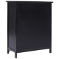 vidaXL Beistellschrank 6 Schubladen Schwarz 60x30x75cm Paulownia Holz vidaXL Beistellschrank 6 Schubladen Schwarz 60x30x75cm Paulownia Holz