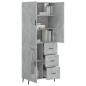 vidaXL Highboard Betongrau 69,5x34x180 cm Holzwerkstoff vidaXL Highboard Betongrau 69,5x34x180 cm Holzwerkstoff