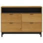 vidaXL Schubladenschrank FLAM 110x40x80 cm Massivholz Kiefer vidaXL Schubladenschrank FLAM 110x40x80 cm Massivholz Kiefer