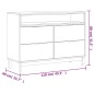 vidaXL Schubladenschrank FLAM 110x40x80 cm Massivholz Kiefer vidaXL Schubladenschrank FLAM 110x40x80 cm Massivholz Kiefer