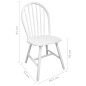 vidaXL Esszimmerstühle 2 Stk. Weiß Gummibaum Massivholz vidaXL Esszimmerstühle 2 Stk. Weiß Gummibaum Massivholz