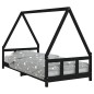 vidaXL Kinderbett Schwarz 90x200 cm Massivholz Kiefer vidaXL Kinderbett Schwarz 90x200 cm Massivholz Kiefer