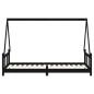 vidaXL Kinderbett Schwarz 90x200 cm Massivholz Kiefer vidaXL Kinderbett Schwarz 90x200 cm Massivholz Kiefer