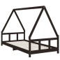 vidaXL Kinderbett Schwarz 90x200 cm Massivholz Kiefer vidaXL Kinderbett Schwarz 90x200 cm Massivholz Kiefer