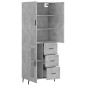vidaXL Highboard Betongrau 69,5x34x180 cm Holzwerkstoff vidaXL Highboard Betongrau 69,5x34x180 cm Holzwerkstoff