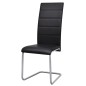 Freischwinger 6 Stk. Schwarz Kunstleder Freischwinger 6 Stk. Schwarz Kunstleder
