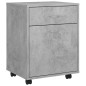 vidaXL Rollschrank Betongrau 45x38x54 cm Holzwerkstoff vidaXL Rollschrank Betongrau 45x38x54 cm Holzwerkstoff