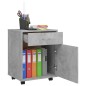 vidaXL Rollschrank Betongrau 45x38x54 cm Holzwerkstoff vidaXL Rollschrank Betongrau 45x38x54 cm Holzwerkstoff