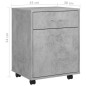 vidaXL Rollschrank Betongrau 45x38x54 cm Holzwerkstoff vidaXL Rollschrank Betongrau 45x38x54 cm Holzwerkstoff