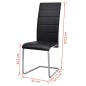 Freischwinger 6 Stk. Schwarz Kunstleder Freischwinger 6 Stk. Schwarz Kunstleder