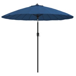 vidaXL Sonnenschirm mit Aluminium-Mast 270 cm Azurblau