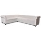 vidaXL Chesterfield Ecksofa 6-Sitzer Kunstleder Weiß vidaXL Chesterfield Ecksofa 6-Sitzer Kunstleder Weiß