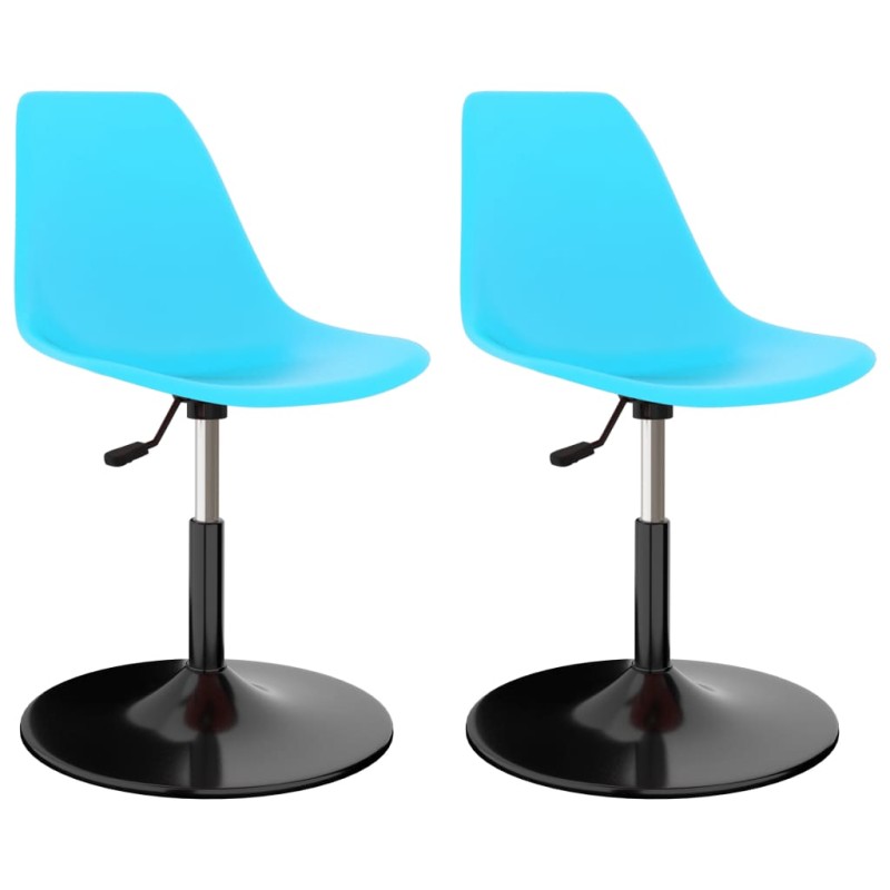 vidaXL Drehbare Esszimmerstühle 2 Stk. Blau PP vidaXL Drehbare Esszimmerstühle 2 Stk. Blau PP