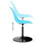 vidaXL Drehbare Esszimmerstühle 2 Stk. Blau PP vidaXL Drehbare Esszimmerstühle 2 Stk. Blau PP