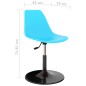 vidaXL Drehbare Esszimmerstühle 2 Stk. Blau PP vidaXL Drehbare Esszimmerstühle 2 Stk. Blau PP