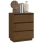 vidaXL Sideboard Honigbraun 60x34x75 cm Massivholz Kiefer vidaXL Sideboard Honigbraun 60x34x75 cm Massivholz Kiefer