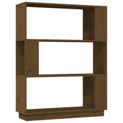 vidaXL Bücherregal/Raumteiler Honigbraun 80x25x101 cm Massivholz
