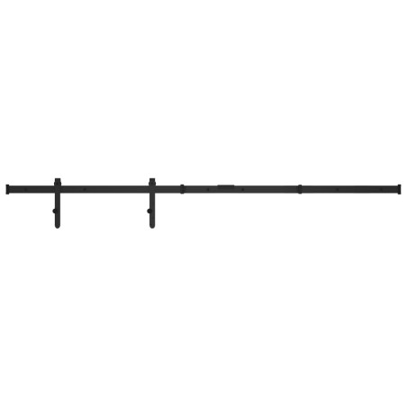 vidaXL Mini Schiebetürbeschlag Set für Schranktüren Carbonstahl 122 cm