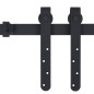 vidaXL Mini Schiebetürbeschlag Set für Schranktüren Carbonstahl 122 cm vidaXL Mini Schiebetürbeschlag Set für Schranktüren Carbonstahl 122 cm