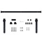 vidaXL Mini Schiebetürbeschlag Set für Schranktüren Carbonstahl 122 cm vidaXL Mini Schiebetürbeschlag Set für Schranktüren Carbonstahl 122 cm