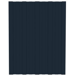 vidaXL Dachpaneele 12 Stk. Verzinkter Stahl Anthrazit 60x45 cm