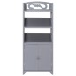 vidaXL Badezimmerschrank Grau 46x24x116 cm Paulownia-Holz vidaXL Badezimmerschrank Grau 46x24x116 cm Paulownia-Holz