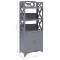 vidaXL Badezimmerschrank Grau 46x24x116 cm Paulownia-Holz vidaXL Badezimmerschrank Grau 46x24x116 cm Paulownia-Holz