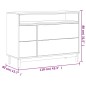 vidaXL Schubladenschrank FLAM 110x40x80 cm Massivholz Kiefer vidaXL Schubladenschrank FLAM 110x40x80 cm Massivholz Kiefer