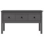 vidaXL Couchtisch Grau 102x49x55 cm Massivholz Kiefer vidaXL Couchtisch Grau 102x49x55 cm Massivholz Kiefer