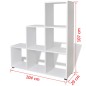 vidaXL Treppenregal Bücherregal 107 cm Weiß vidaXL Treppenregal Bücherregal 107 cm Weiß