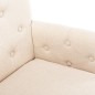 Esszimmerstuhl mit Armlehnen Beige Stoff Esszimmerstuhl mit Armlehnen Beige Stoff