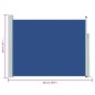 vidaXL Seitenmarkise Ausziehbar 140x500 cm Blau vidaXL Seitenmarkise Ausziehbar 140x500 cm Blau