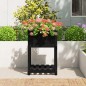 vidaXL Pflanzkübel mit Ablage Schwarz 54x54x81 cm Massivholz Kiefer vidaXL Pflanzkübel mit Ablage Schwarz 54x54x81 cm Massivholz Kiefer
