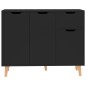 vidaXL Sideboard Schwarz 90x30x72 cm Holzwerkstoff vidaXL Sideboard Schwarz 90x30x72 cm Holzwerkstoff