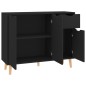 vidaXL Sideboard Schwarz 90x30x72 cm Holzwerkstoff vidaXL Sideboard Schwarz 90x30x72 cm Holzwerkstoff