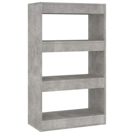 vidaXL Bücherregal/Raumteiler Betongrau 60x30x103 cm Holzwerkstoff